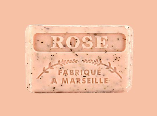 Crushed Rose French Soap - Rose Petales Savon de Marseille