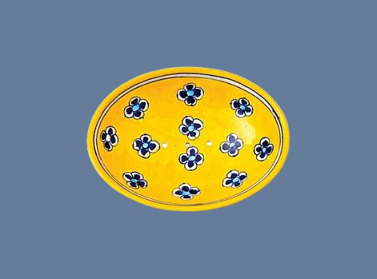 Ceramic Soap Dish - Petites Fleurs Bleues